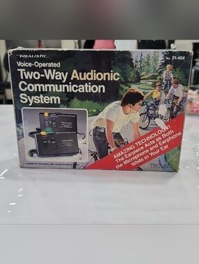 VINTAGE REALISTIC VOICE-OPERATED TWO-WAY AUDIONIC COMMUNICATION SYSTEM